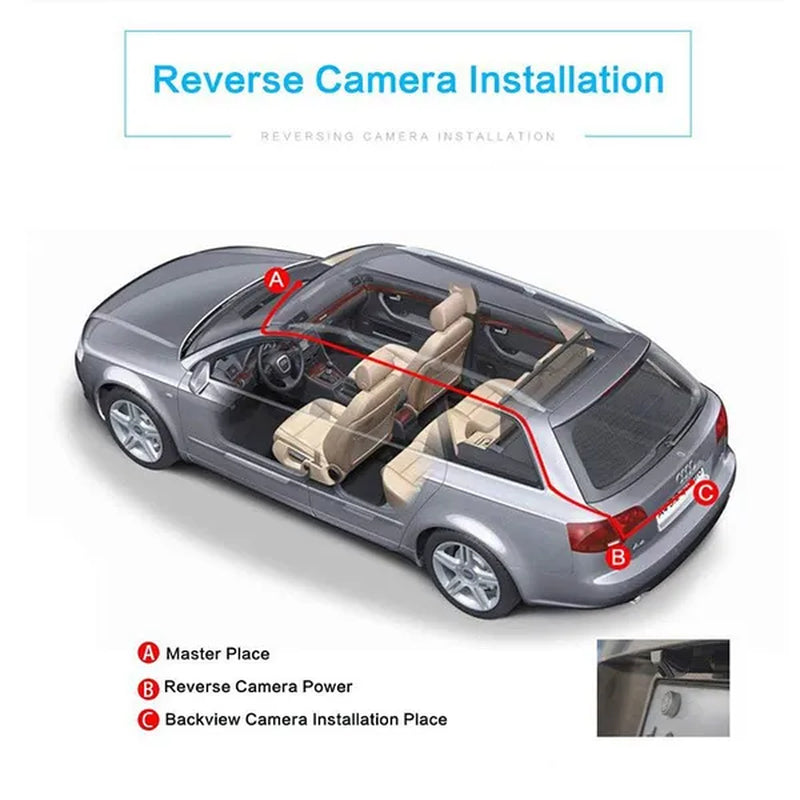 HD Car Rearview Camera Night Vision Rear Camera IP68 Waterproof Car Camera 170 Degree Wide Angle Car Reverse Parking Camera