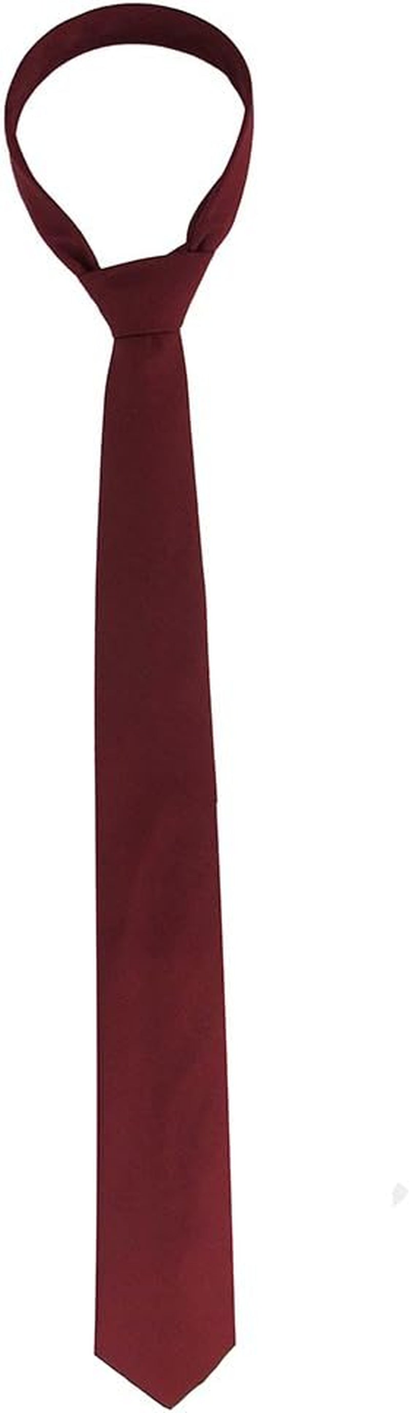 Mens Solid Color Necktie Cotton Neck Tie for Men