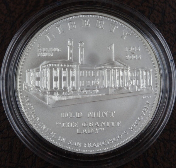2006-S San Francisco Old Mint Silver Dollar Unc US Mint Capsule Only
