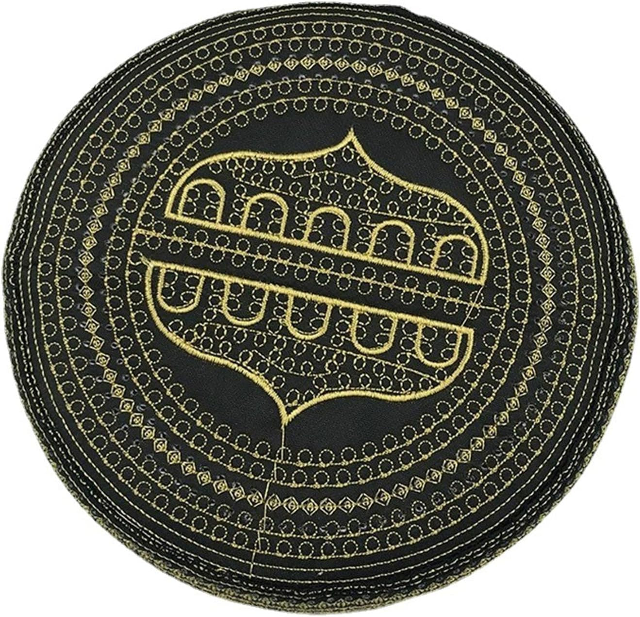 Men Teens Embroidered Kufi Muslim Prayer Hat Islam Religious Hard Skull Cap Arabic Messianist Praying Cap Ramadan Eid Gift