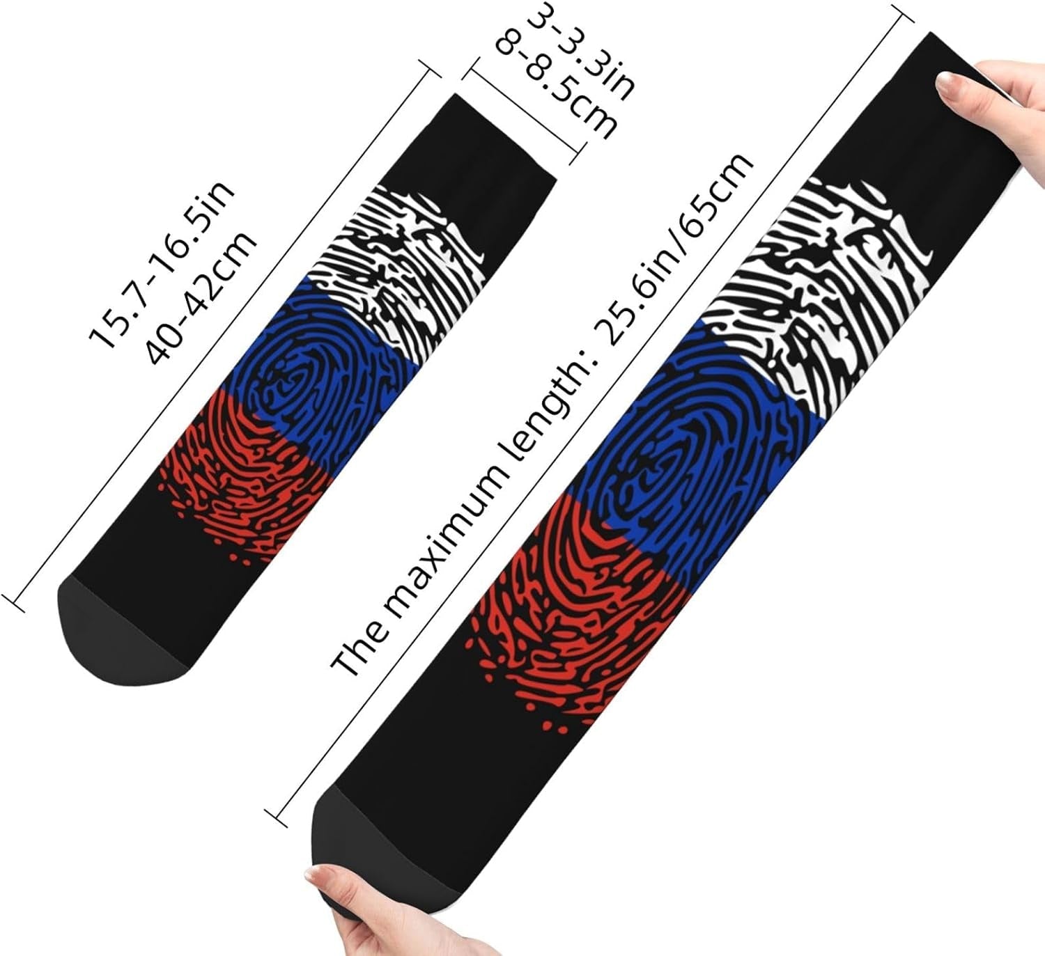 Russian Dna Russia Flag Crew Socks Summer Moisture Wicking Athletic Socks for Mens and Womens