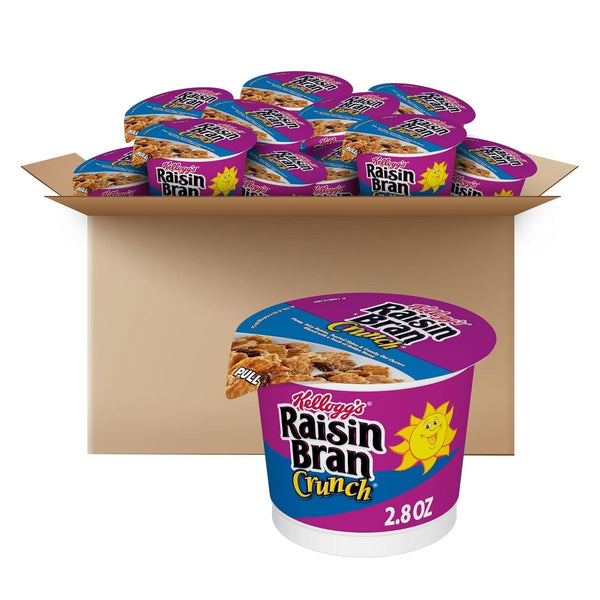 Kellogg'S  Crunch Breakfast Cereal Cups, Fiber Cereal, Made with Real Fruit, Original, 33.6Oz Case (12 Cups)