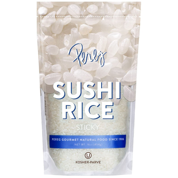 Sushi Rice (16 Oz) - White Sticky Short Grain - Vegan, Non-Gmo, Made in USA - Sushi, Rice Ball, and Everyday Japanese Dishes - Resealable Packaging