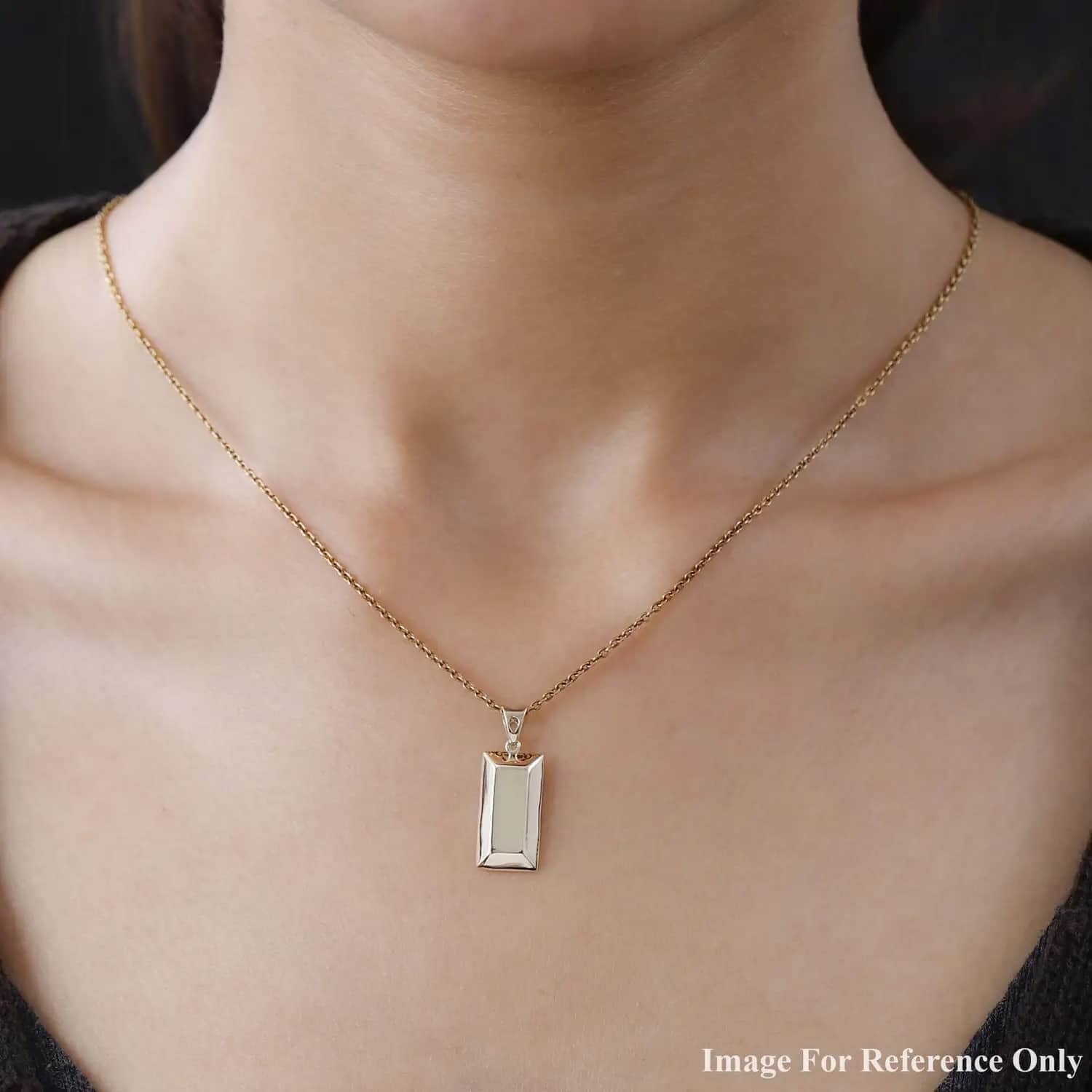 10K Yellow Gold Bar Pendant 1.20 Grams - Solid Gold Pendant for Women - Real Gold Jewelry Birthday Gifts for Women