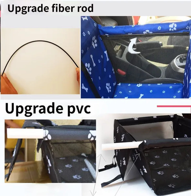 New Waterproof Dog Bag Pet Car Carrier Dog Carry Storage Bag Breathable Net Pet Booster Seat Cover Travel Carrier Bucket Basket 12 Colors