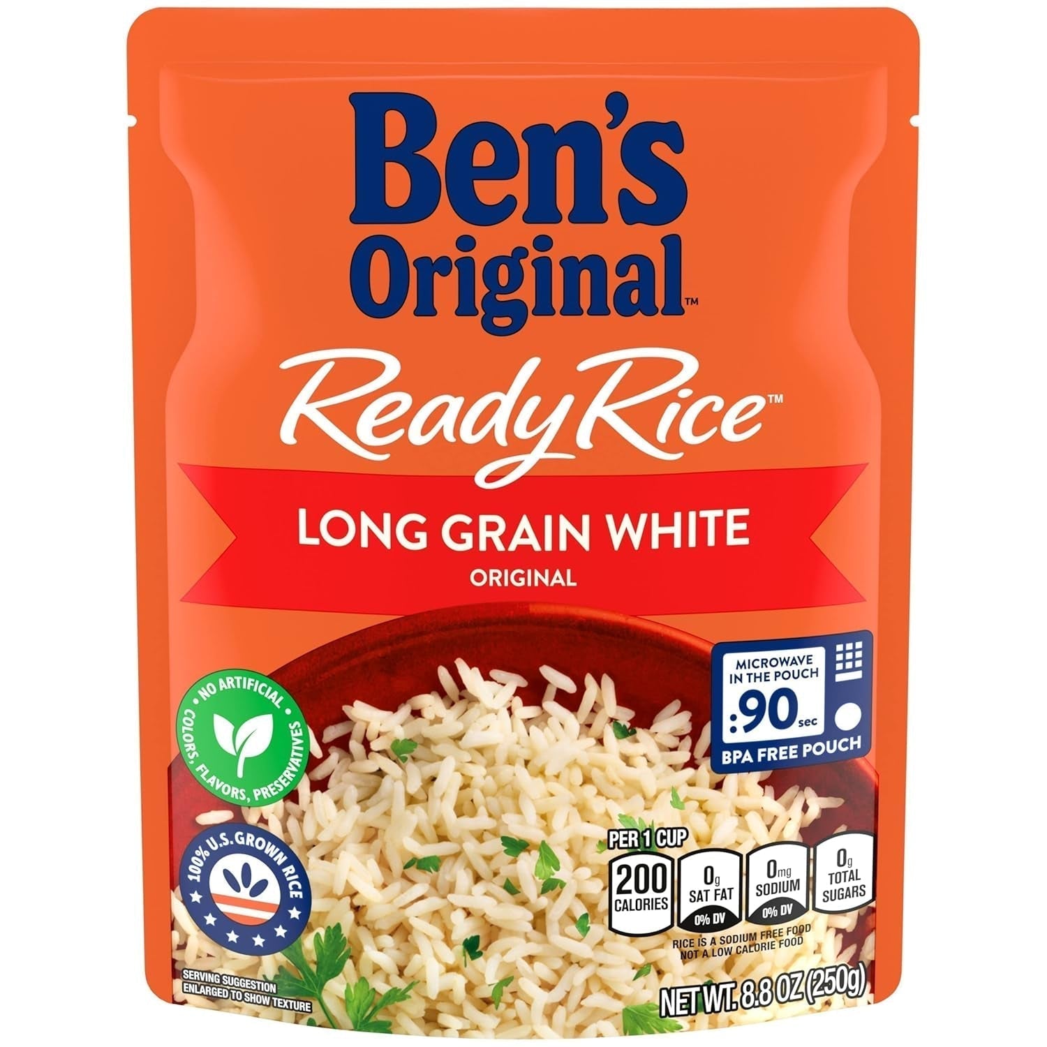 Ready Rice Long Grain White Rice, 8.8 Oz Pouch