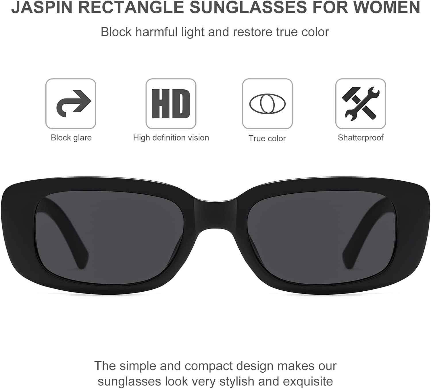 Rectangle Sunglasses for Women Men Trendy Y2k Retro 90s Sun Glasses UV400 Protection Cool Square Frame