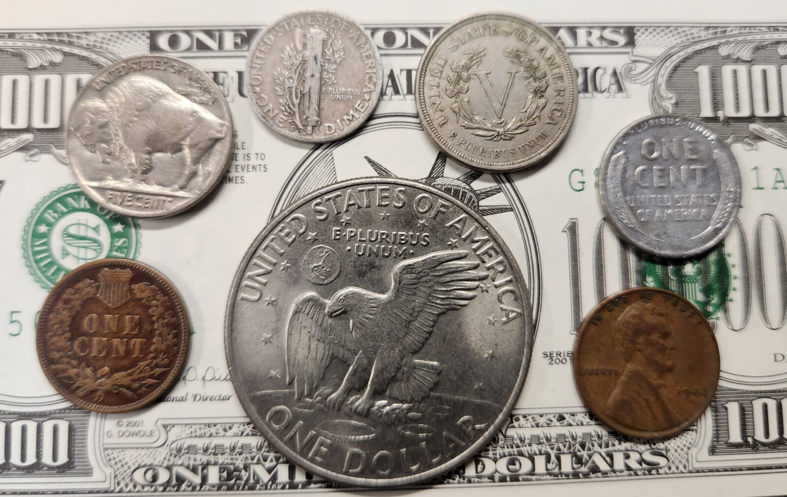 U.S. Coin Starter Lot Collectors Set 7 Coins W/Silver