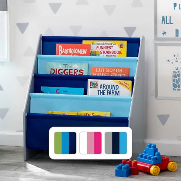 Delta Children Sling Book Rack Bookshelf for Kids, Assorted Colors