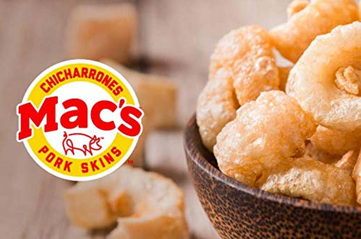 Pork Rinds, Fried Pork Skins, Chicharrones, BBQ - Barbecue (3 Ounce Bags (Pack of 12))