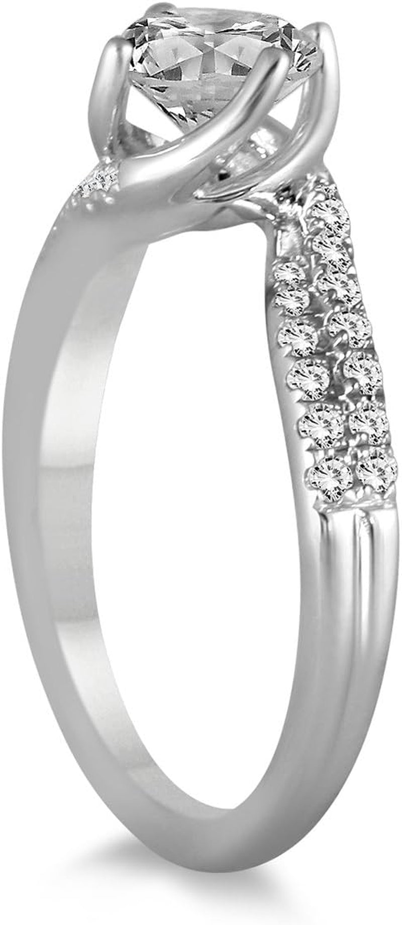 AGS Certified 1 1/5 Carat TW Diamond Engagement Ring in 14K White Gold (I-J Color, I2-I3 Clarity)