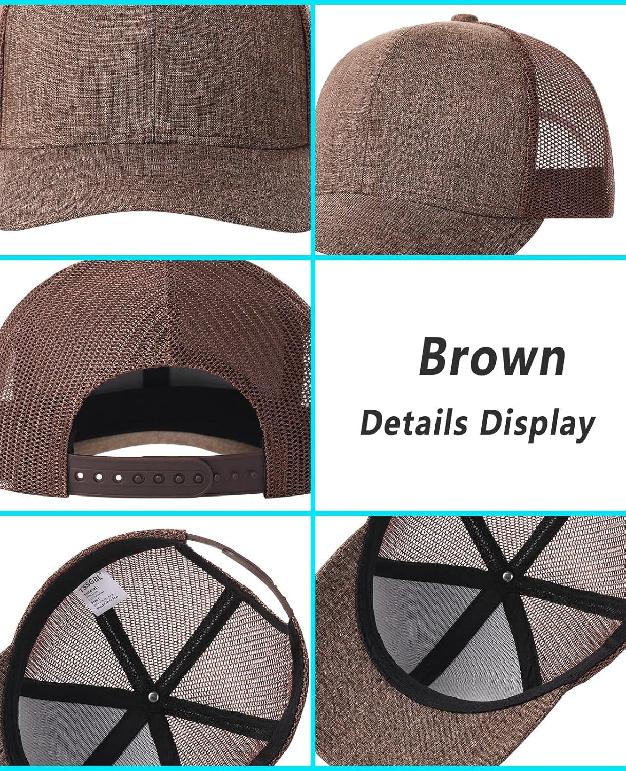 2 Pack Snapback Trucker Baseball Hats Mesh Back Adjustable Blank Ball Caps for Men Women