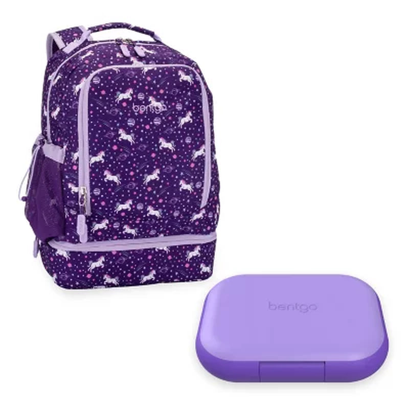 Bentgo 2-In-1 Backpack & Lunch Bag and Bentgo Kids Chill Lunch Box, Choose Color