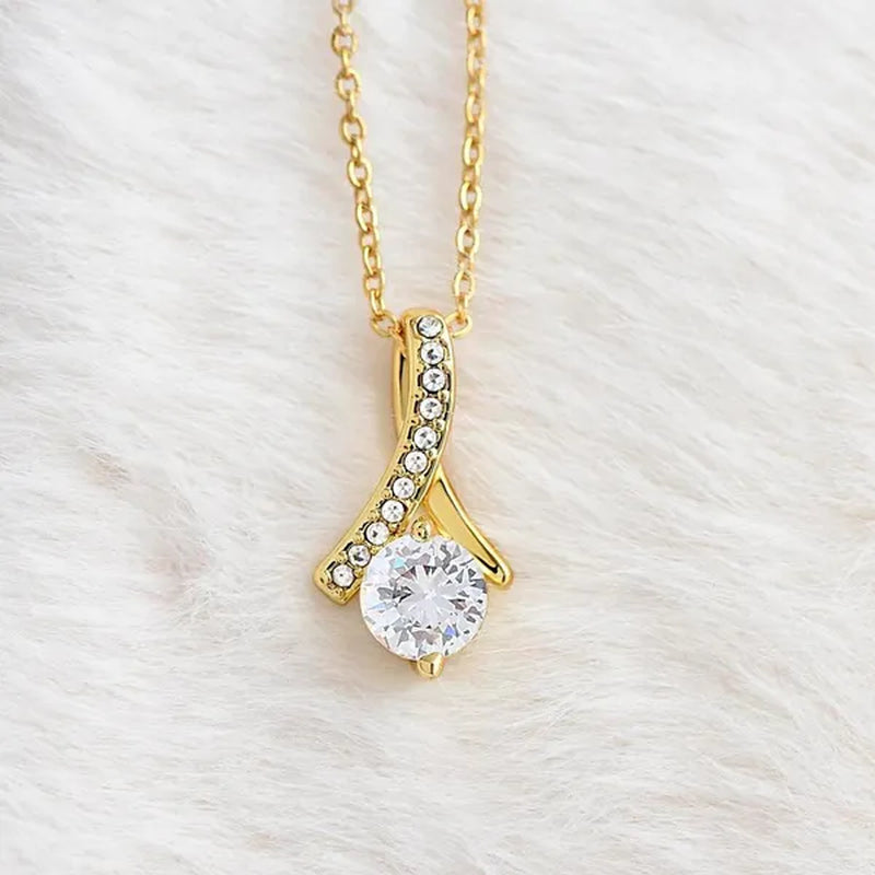 To My Mom Necklace S925 Sterling Silver Alluring Diamond Necklace -Mother's Day Necklace Gift Best Mom Ever