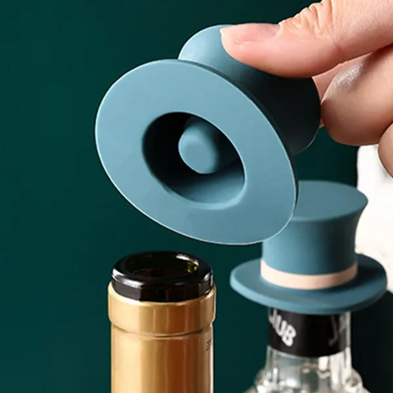 No Leakage Silicone Champagne Beer Fresh-keeping Sealing Soft Silicone Stopper Wine Bottle Cap Sealing Stopper Bar Kitchen Tool