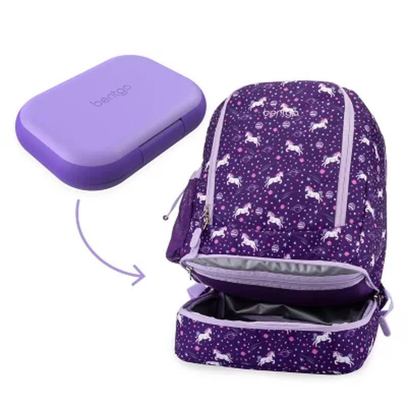 Bentgo 2-In-1 Backpack & Lunch Bag and Bentgo Kids Chill Lunch Box, Choose Color