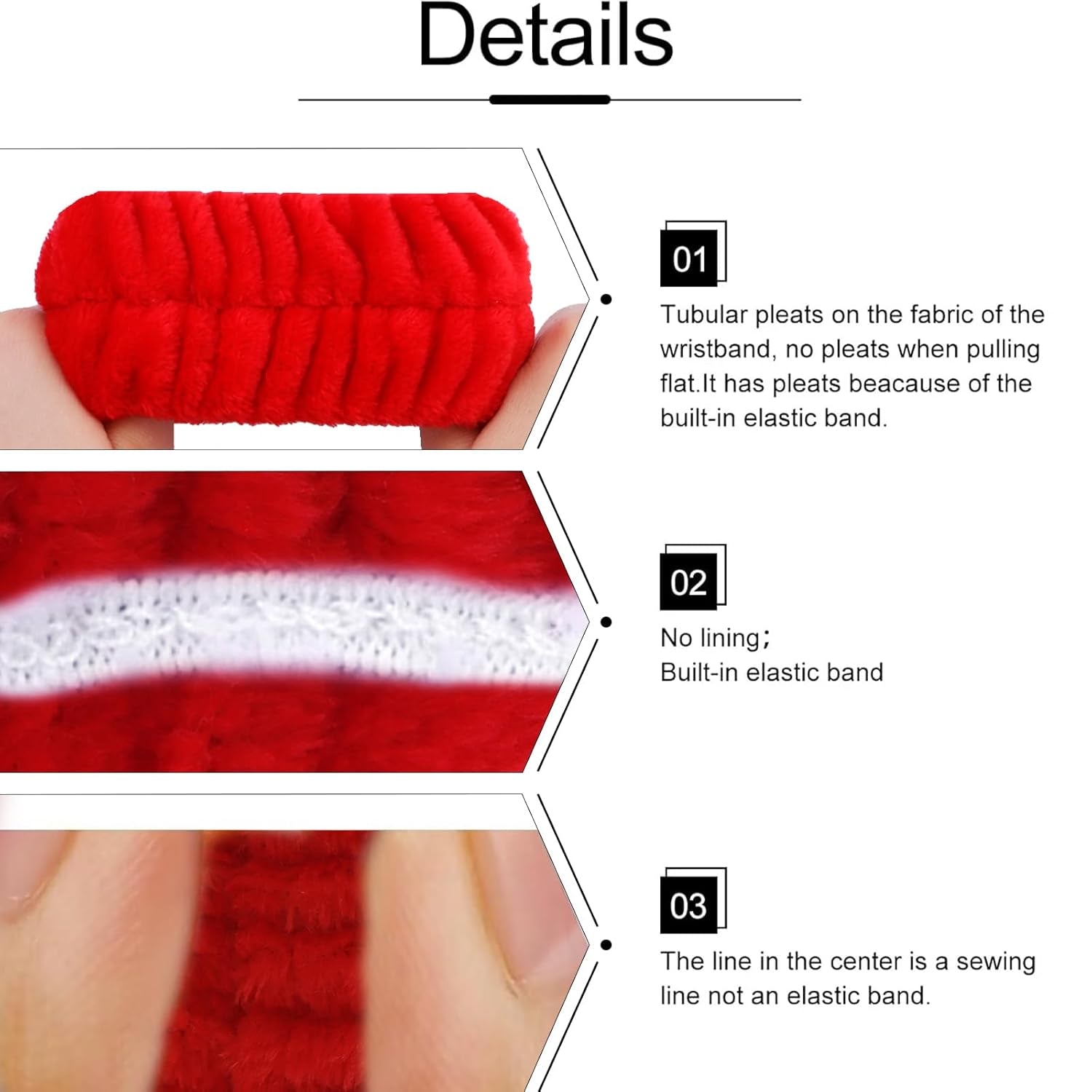6 Pack Hairband, Makeup Headband, Face Wash Headband, Skincare Headbands, Red Microfiber Hair Band with Bow Tie Spa Headband for Washing Face Wristband Set Hair Accessories for Women
