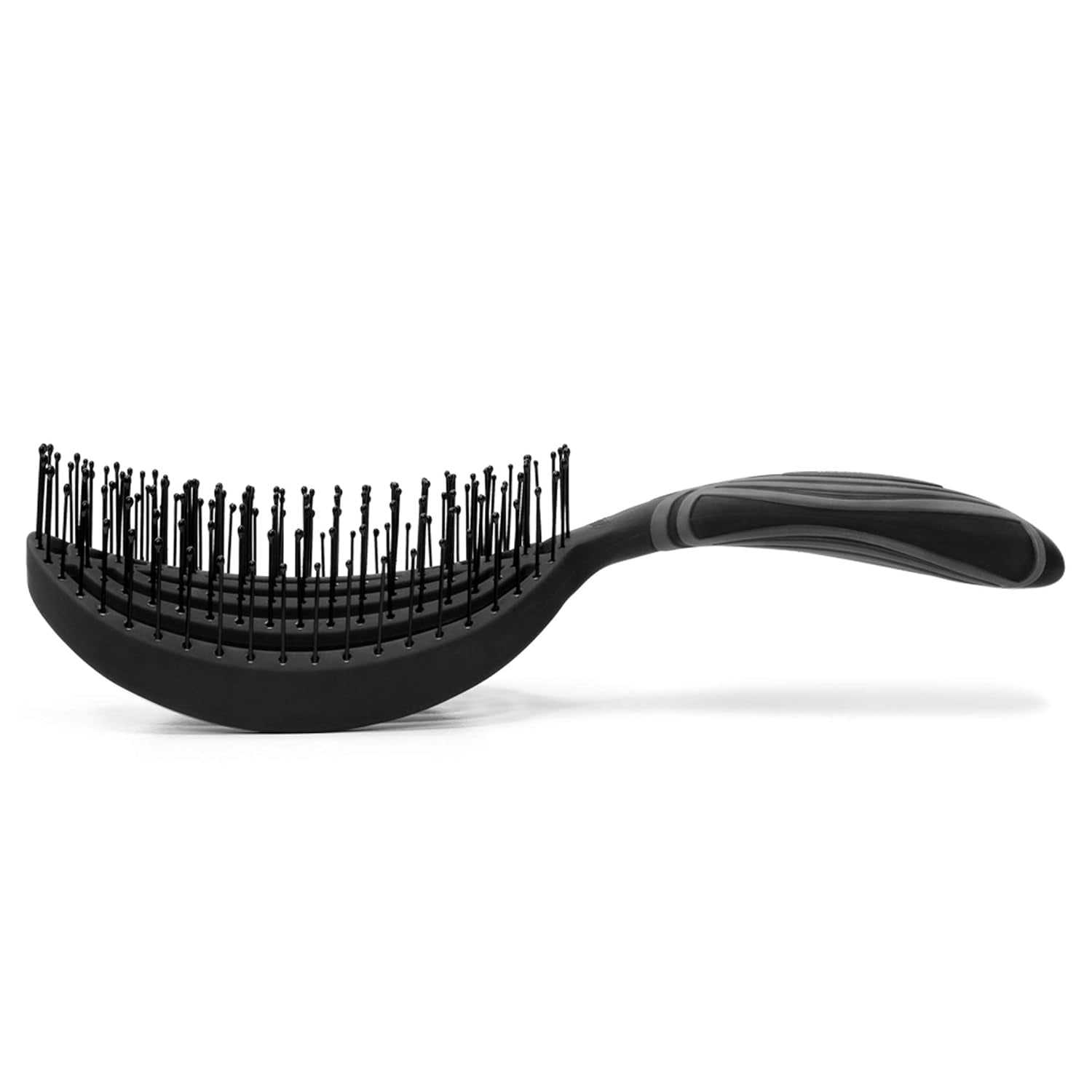 ® Doublec PRO® U.S. Patented Double Curved Detangling Brush Is Hair Dryer Safe (Black)