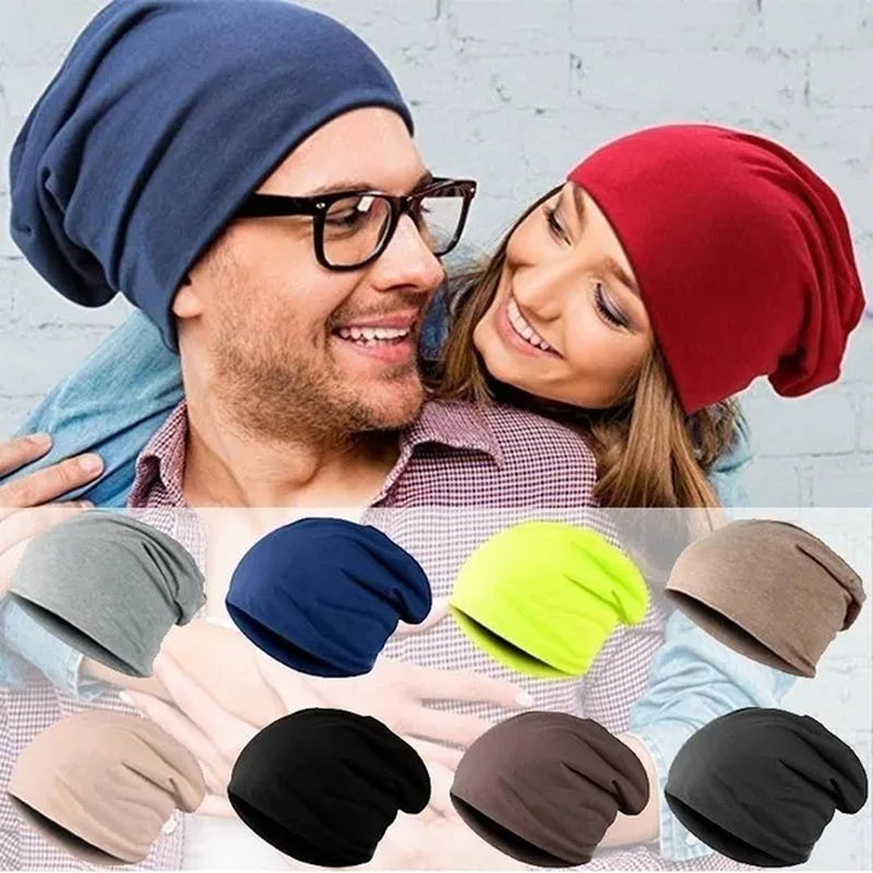 Antumn Beanie Hat Hip Hop Baggy Skullies Cap Plain Slouchy Beanies for Men Women Winter Warm Hats
