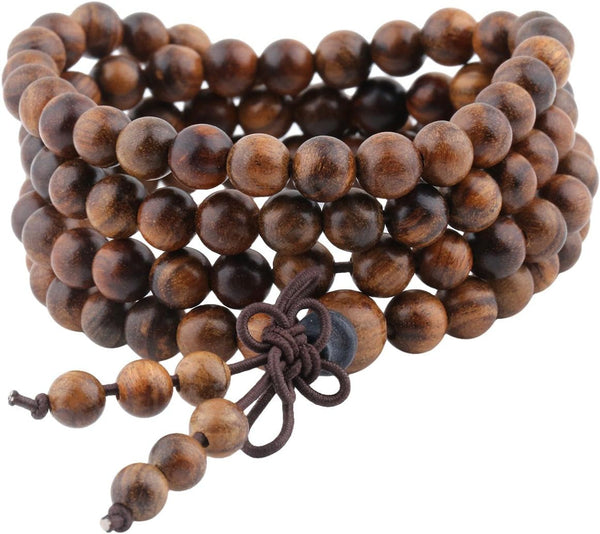 6Mm 108 Tibetan Buddhist Mala Bracelet Natural Beaded Prayer Bead for Women Men
