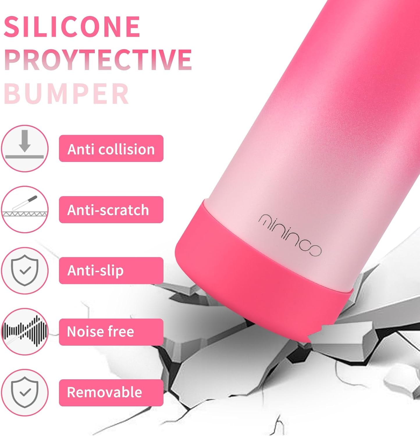 Kids Water Bottle for School, 16Oz Stainless Steel Insulated Water Bottle Kids with Straw Lid for Girls, Boys (Sweat Peach)