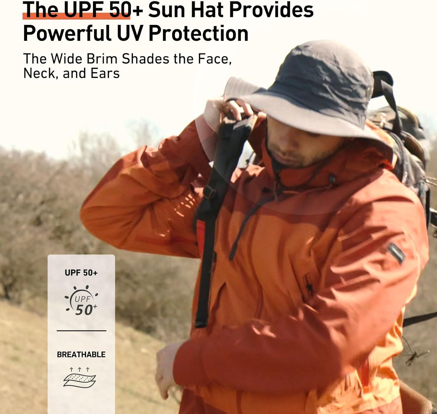 Oversize XL XXL Large Wide Brim Waterproof UPF 50+ Bucket Sun Summer Travel Fishing Hiking Fisherman Hat Detachable Chin