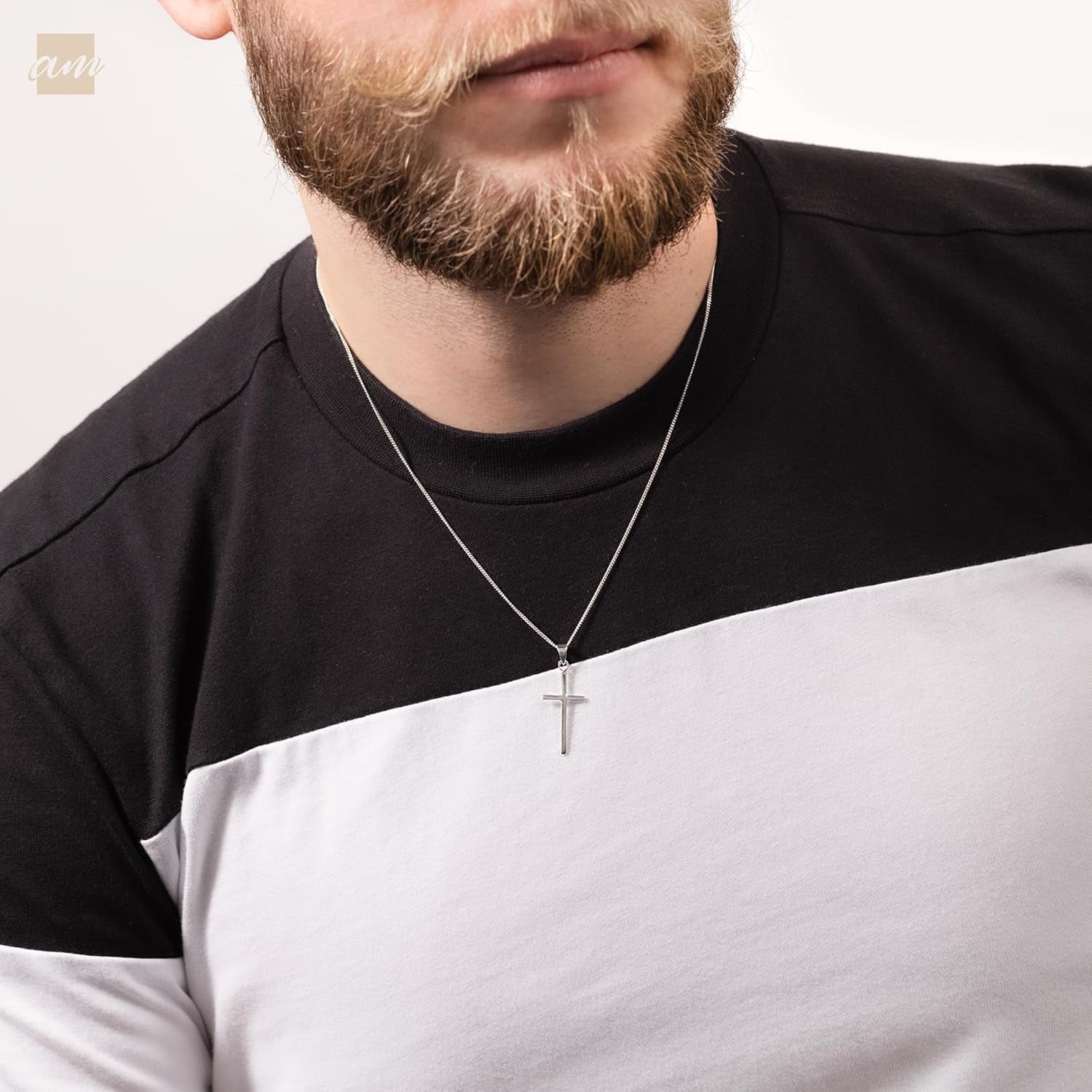 Unisex 925 Sterling Silver Cross Pendant