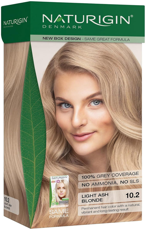 Permanent Hair Dye, 10.2 Light Ash Blonde, Ammonia and Paraben Free, up to 100% Gray Hair Coverage, Long Lasting, Vegan, Cruelty Free