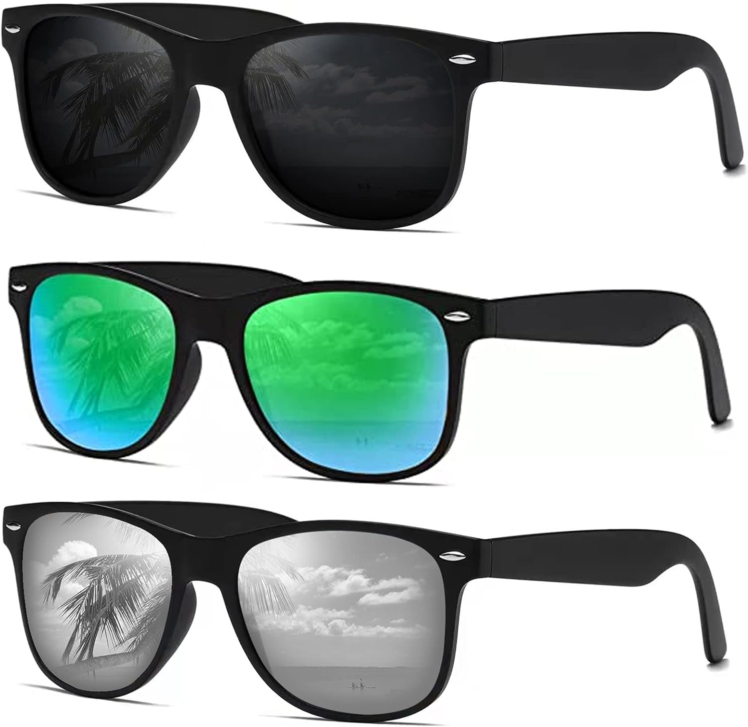 Sunglasses Men Polarized Sunglasses for Womens Trendy Retro Mirror Lens for Driving Fishing UV400 Protection