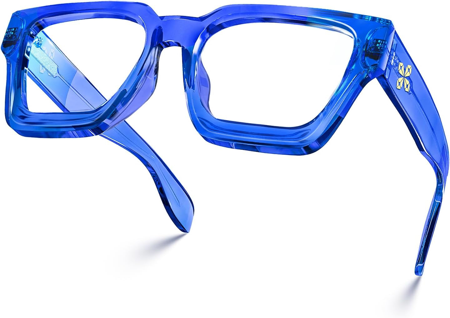 Blue Light Blocking Glasses Rectangle Chic Preppy Look MultiColor Frame for Women Men RIVER