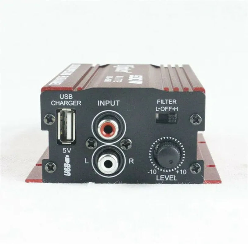 Mini Hi-Fi 500W 2 Channel Stereo Audio Amplifier Amp Subwoofer for Car Motorcycle 20Hz ~ 20 Khz