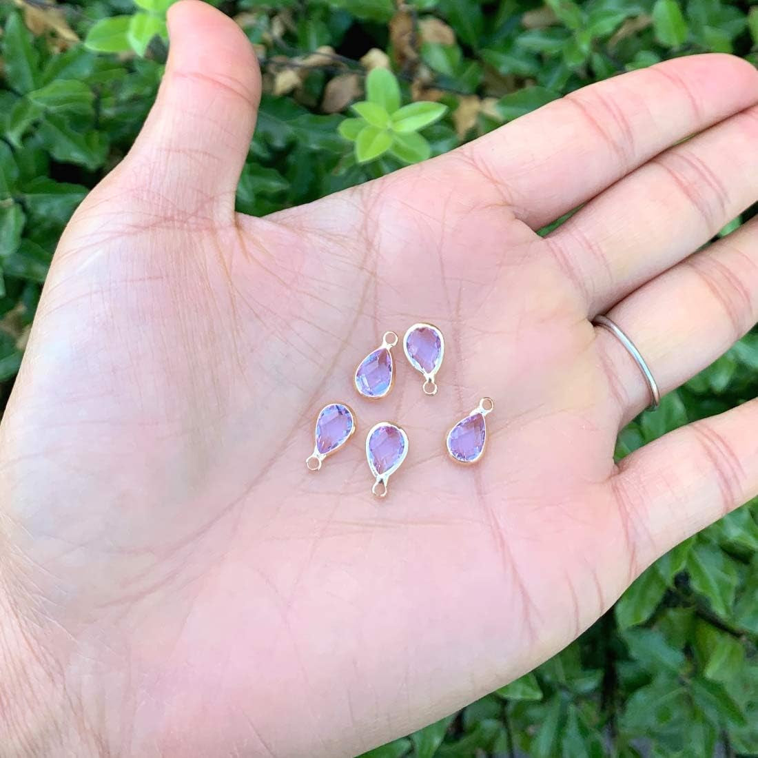 Grade a Gold Birthstone Charm Drop Pendant 11Mm 14Mm 16Mm for Personalized Earrings Bracelet Necklace Anklet Pendant Keychain Jewelry Making