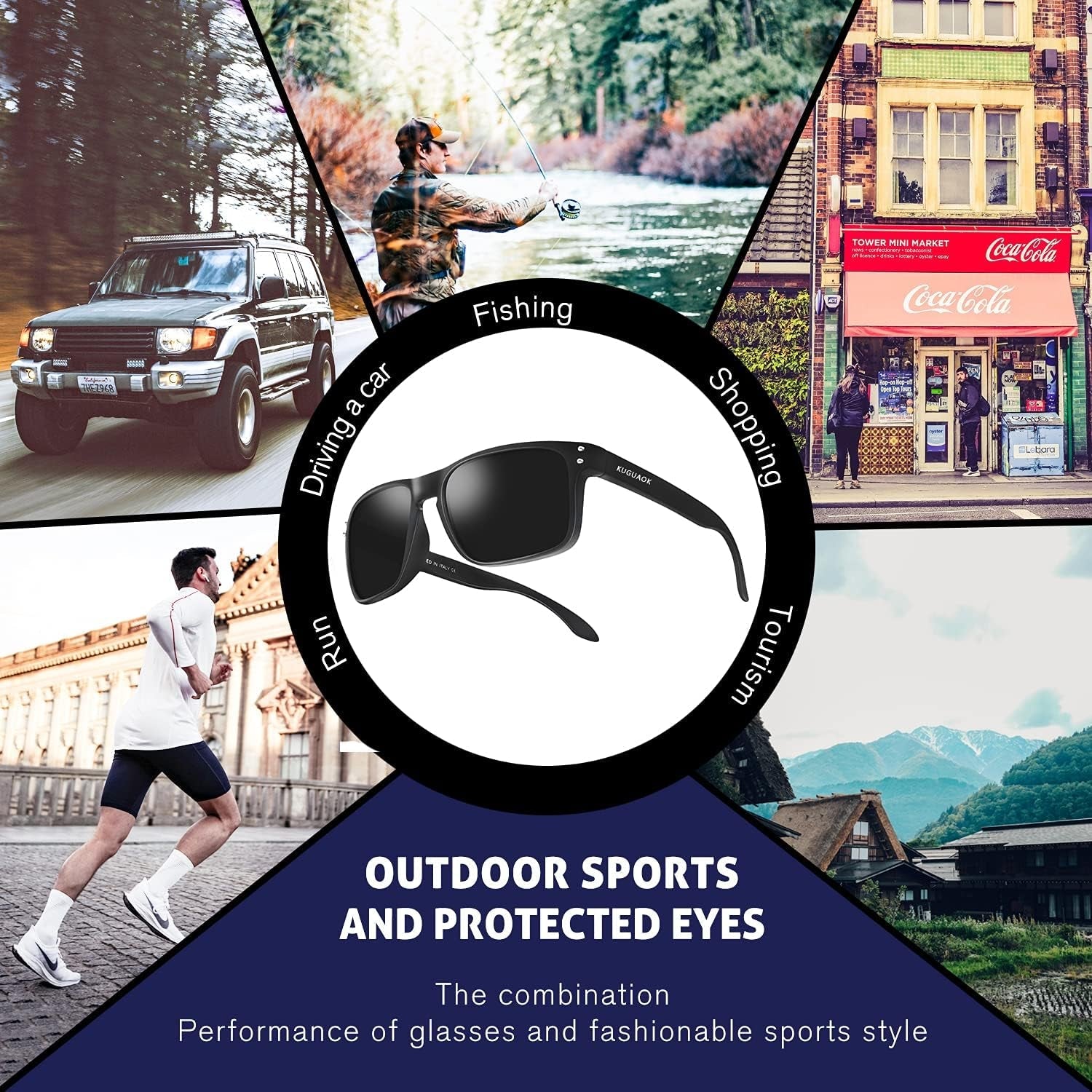 Polarized Square Sunglasses for Men and Women Matte Finish Sun Glasses UV Protection Glasses