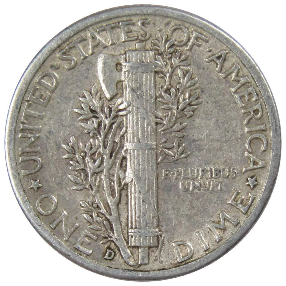 1942 D Mercury Dime XF EF Extremely Fine 90% Silver 10C US Coin Collectible Master Coins