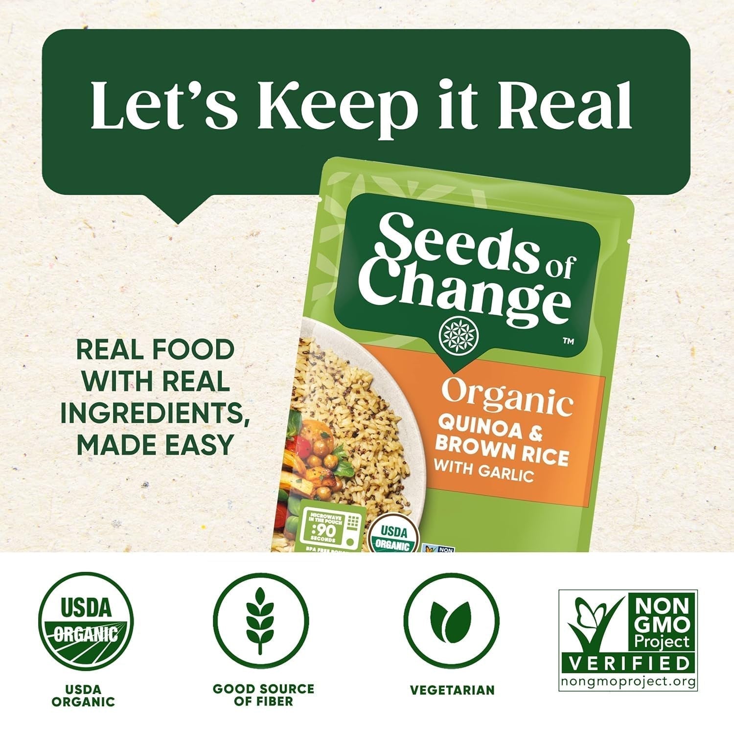 Organic Quinoa & Brown Rice 8.5 Ounce (Pack of 12)