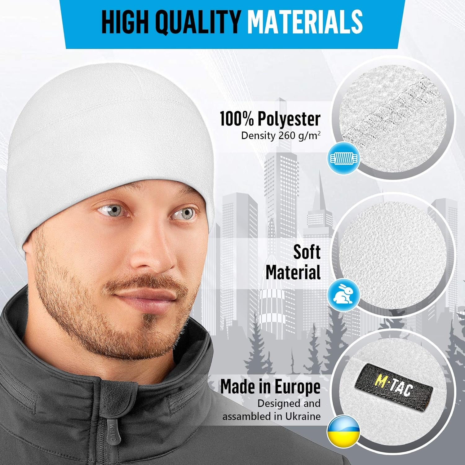 Fleece Watch Cap - Army Military Tactical Beanie Hat Winter Skull Cap