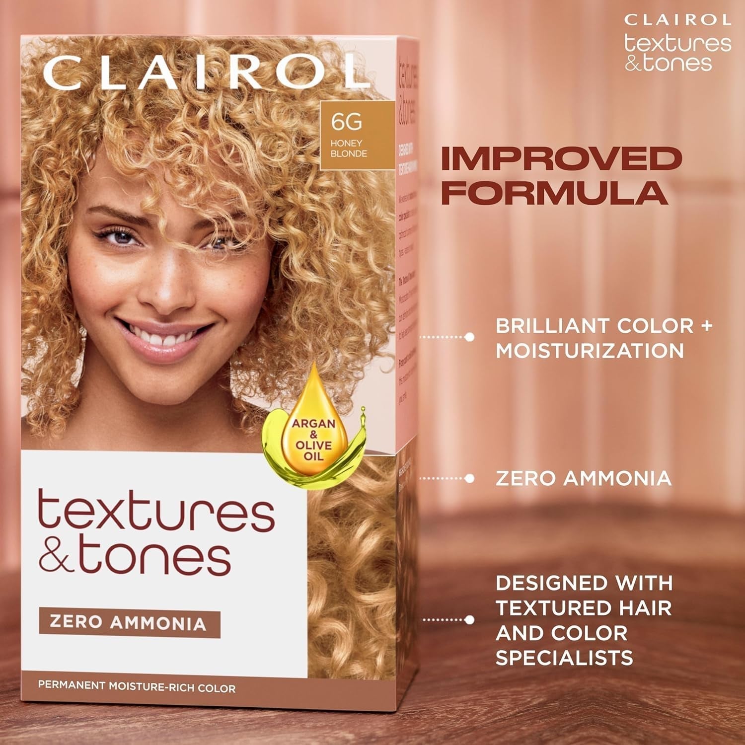 Textures & Tones Permanent Hair Dye, 8RO Sunset Copper Hair Color, Pack of 1