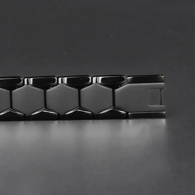 Hot sale! 2020 New Black Mens Energy Bracelet 4000 Gauss Titanium Magnetic Health 4 In 1 Bracelet Bio Therapy Fashion Stainless Steel Bracelet Pulsera De Energía