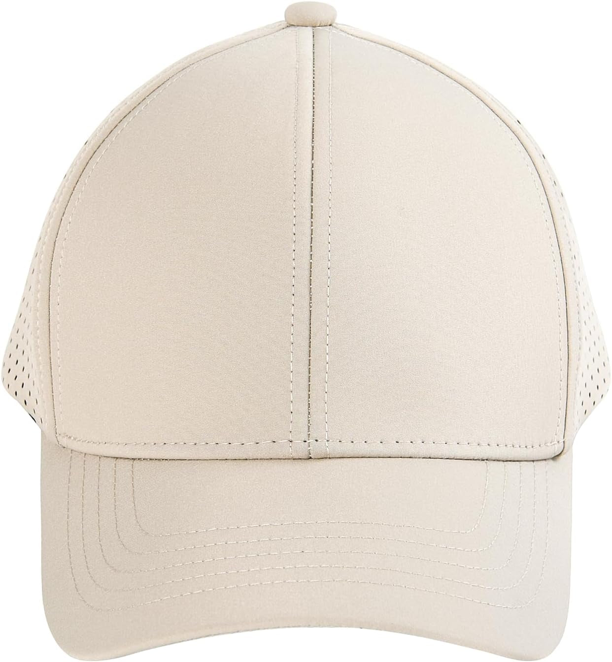 Men Quick Dry Baseball Cap Laser Cut Mesh Ball Curved Brim Snapback Hat