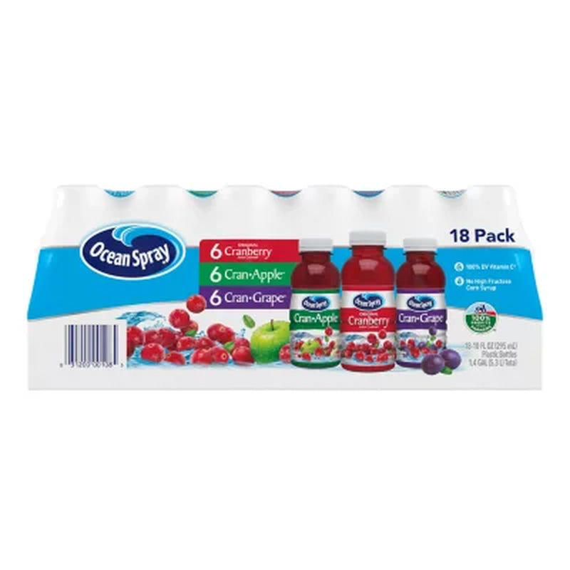 Ocean Spray Juice Drink Variety Pack 10 Fl. Oz., 18 Pk.