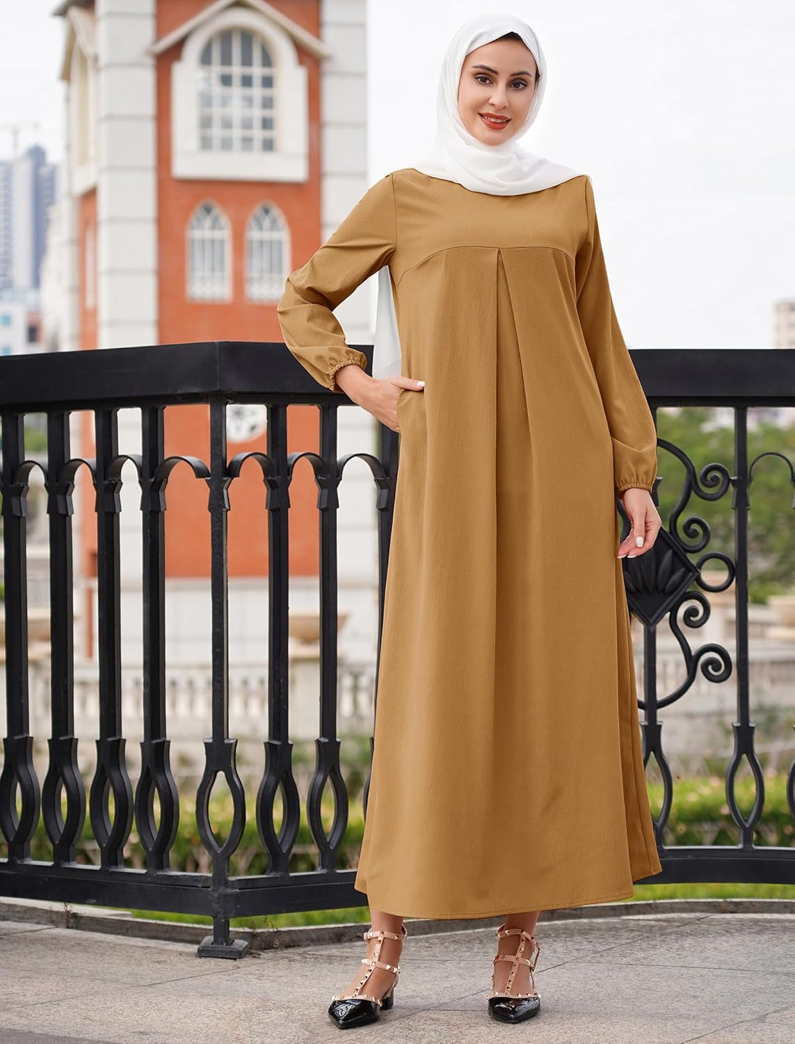 Abay for Women Shiny Self Tie Modest Muslim Dress Ramadan Eid Prayer Clothes Dubai Islamic Jalabiya Arabian Jilbab