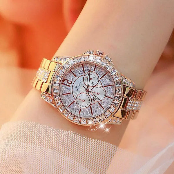 Fashion Women Watches Luxury Brand Watch Bracelet Quartz Diamond Rose Gold Ladies Wrist Watches For Women Wristwatch montre femme