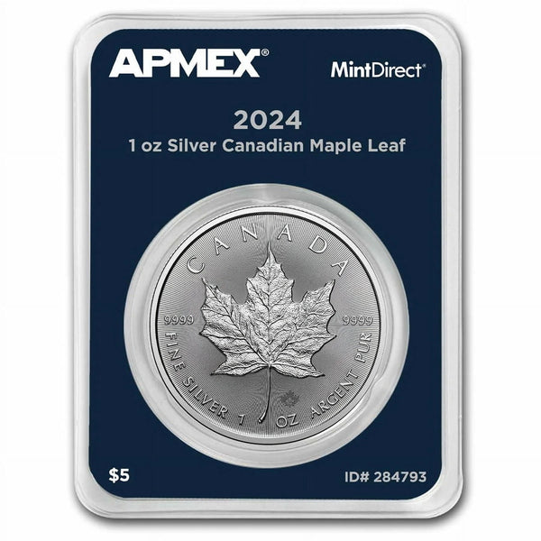 2024 Canada 1 Oz Silver Maple Leaf (Mintdirect® Single)