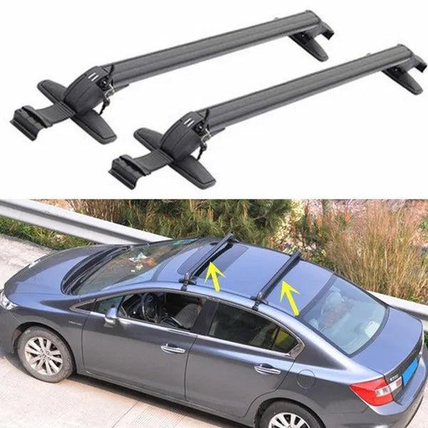 Universal Car Top Roof Rack Cross Bar 39" Luggage Carrier for 4/5 Door Cars+Lock