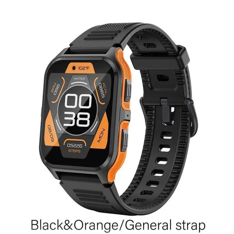 2024 NEW Military Smart Watch for Men Bluetooth Call, Rugged Tactical Smartwatch for Android Phones and iPhone, 3ATM Waterproof Outdoor Sports Fitness Tracker with Heart Rate, Voice Assistant.