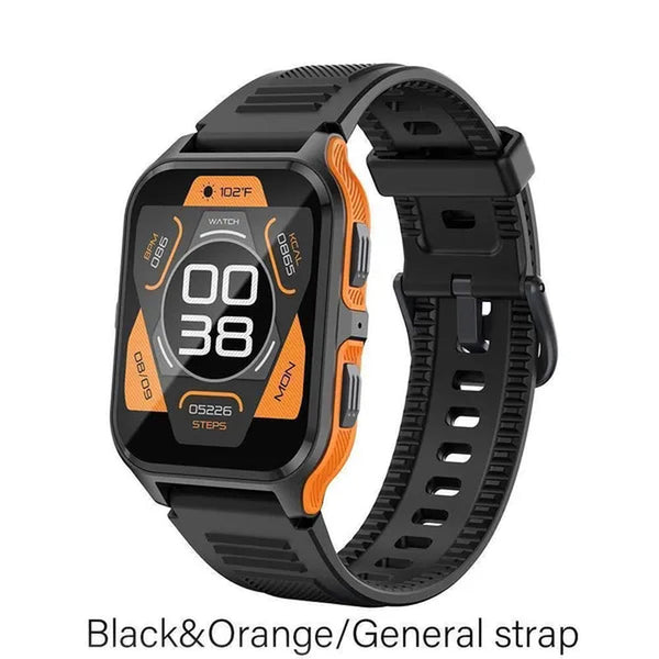 2024 NEW Military Smart Watch for Men Bluetooth Call, Rugged Tactical Smartwatch for Android Phones and iPhone, 3ATM Waterproof Outdoor Sports Fitness Tracker with Heart Rate, Voice Assistant.