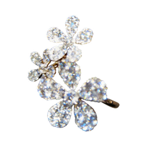 1.81 CT ROUND DIAMOND G COLOR VS1/2 CLARITY DIAMOND FLUERETTE RING 18 K GOLD
