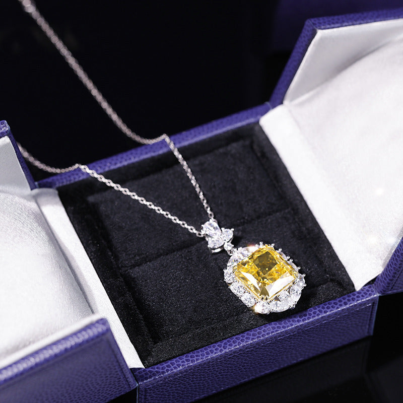 Women'S Light Luxury 925 Sterling Silver Moissanite Diamond Necklace