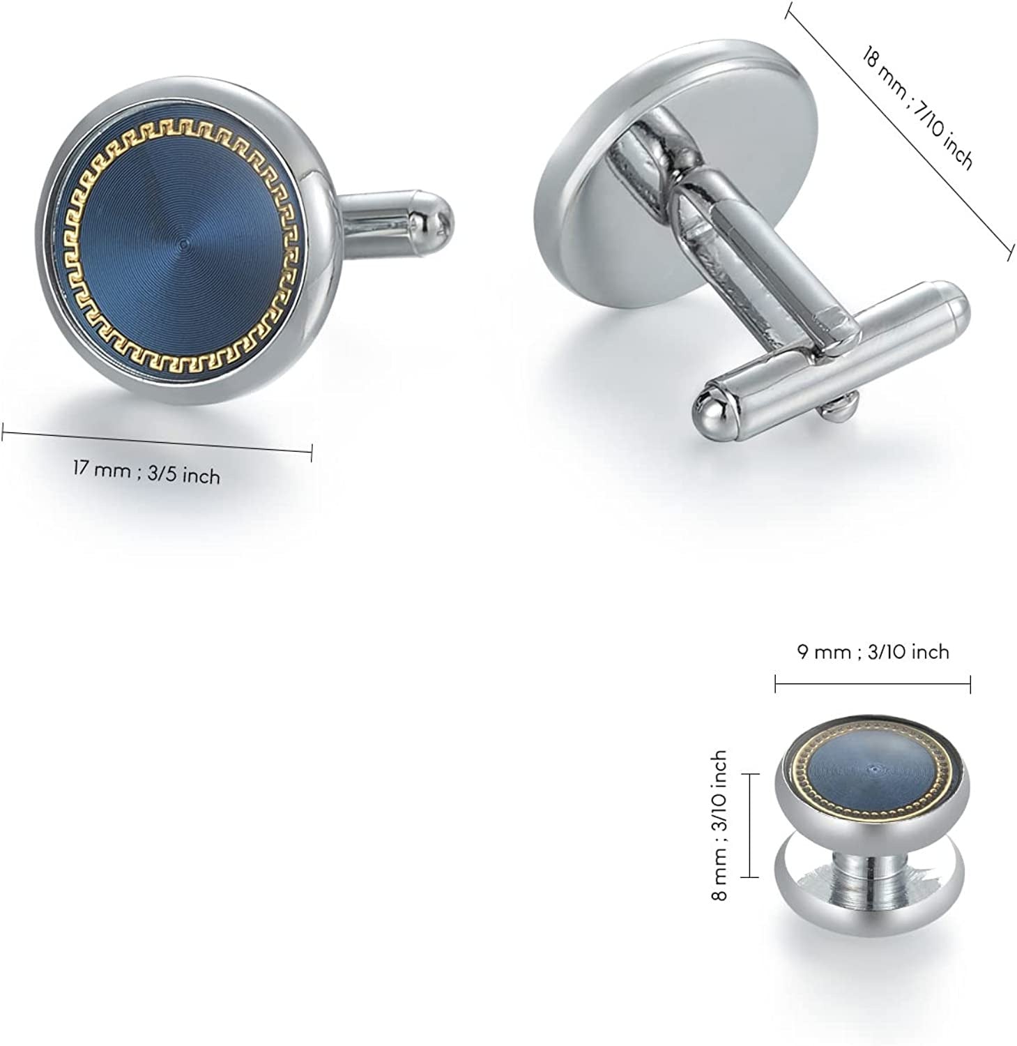 Ujoy Men'S Jewelry Cufflinks and Studs for Tuxedo Shirts for Weddings, Business,