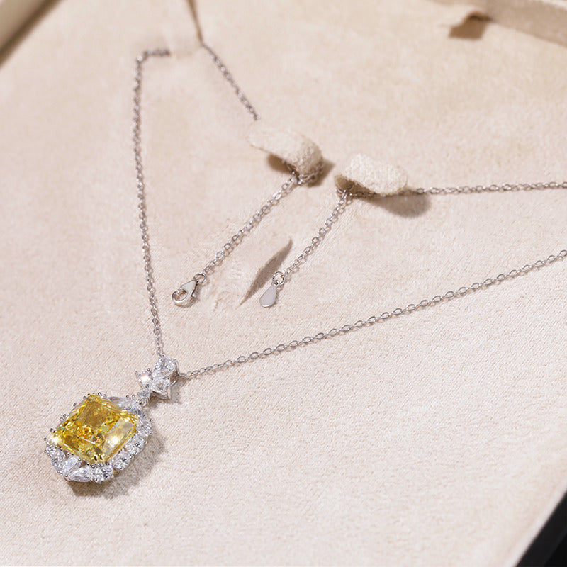 Women'S Light Luxury 925 Sterling Silver Moissanite Diamond Necklace